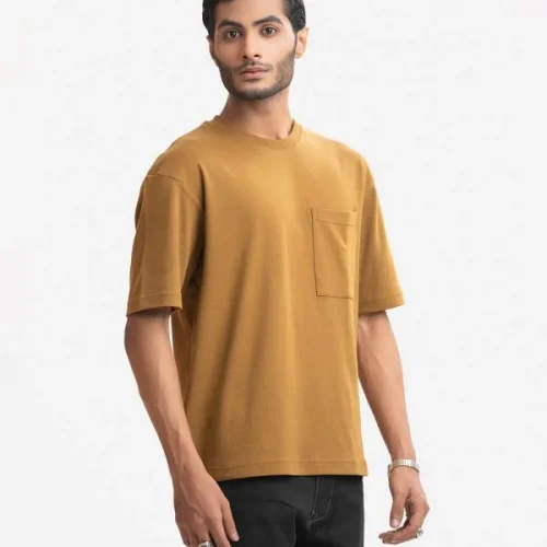 Golden Interlock Drop Shoulder T-Shirt