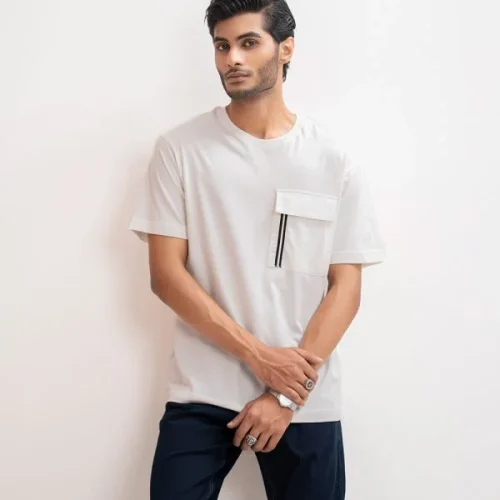 White Jersey Short Sleeve T-shirt