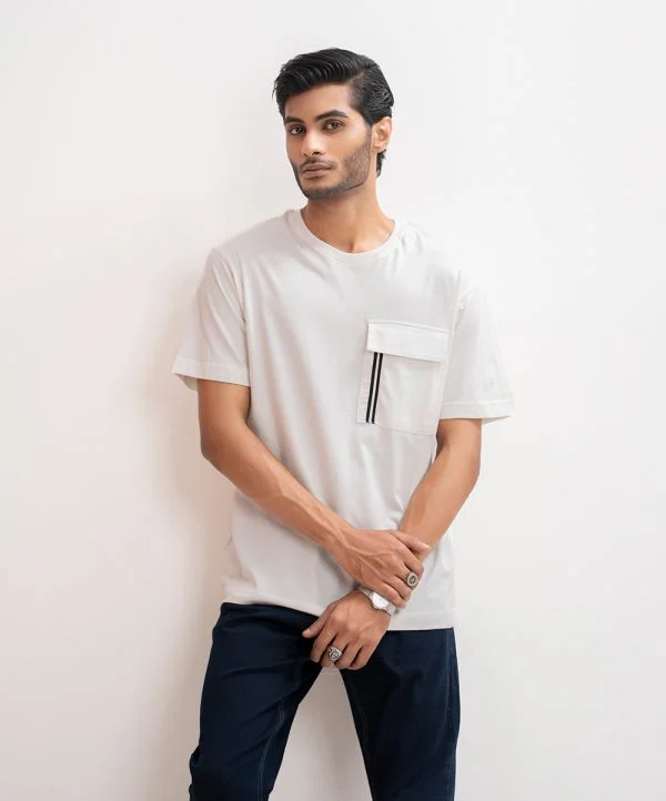 White Jersey Short Sleeve T-shirt