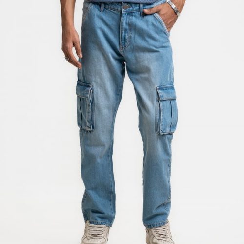 Washed Blue Denim Jeans