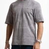 Gray Interlock Drop Shoulder T-Shirt
