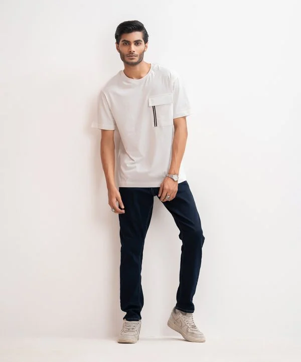 White Jersey Short Sleeve T-shirt