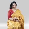 প্রিমিয়াম ডুয়াল-টোন মিনাকারী কাতান সিল্ক শাড়ি ।