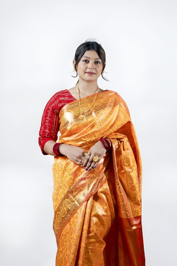 প্রিমিয়াম মিনাকারী কাতান সিল্ক শাড়ি কালেকশন – রাজকীয় ও ঐতিহ্যবাহী ড্র্যাপ