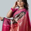 প্রিমিয়াম মিনাকারী কাতান সিল্ক শাড়ি – রয়্যাল ওয়াইন-ম্যাজেন্টা ও অ্যান্টিক গোল্ড